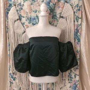Zara Off The Shoulder Puff Sleeve Top